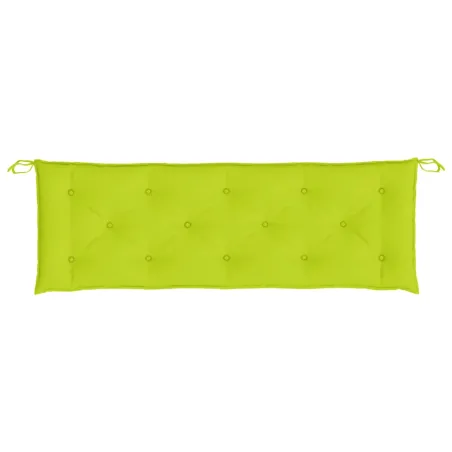 Coussin de banc de jardin vert brillant 150x50x7cm tissu oxford