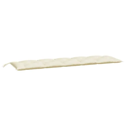 Coussin de banc de jardin blanc crème 180x50x7 cm tissu oxford 2