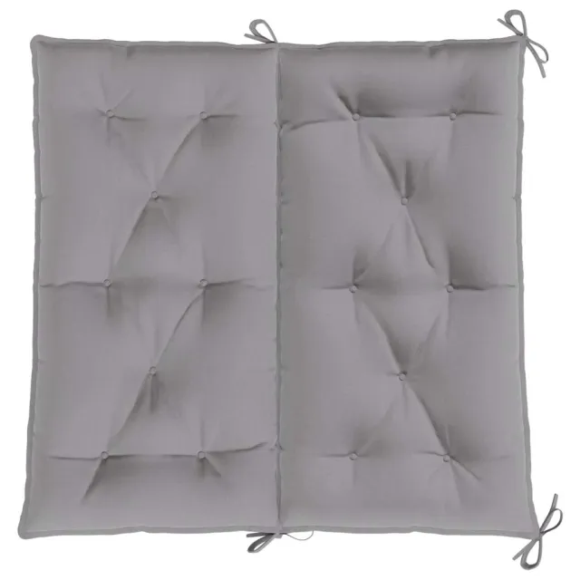 Coussin de banc de jardin gris 100x(50+50)x7 cm tissu oxford