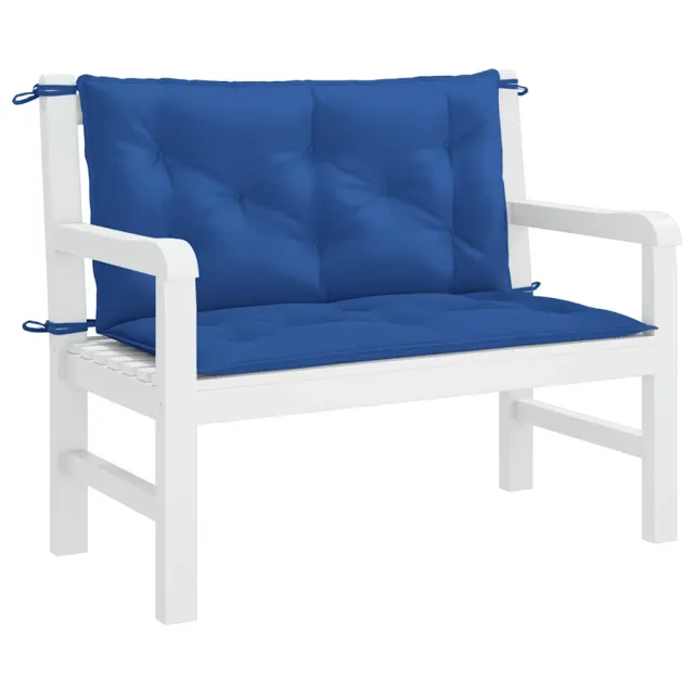 Coussin de banc de jardin bleu 100x(50+50)x7 cm tissu oxford