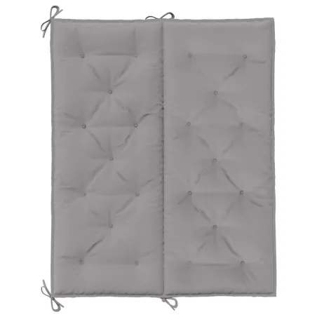 Coussin de banc de jardin gris 120x(50+50)x7 cm tissu oxford