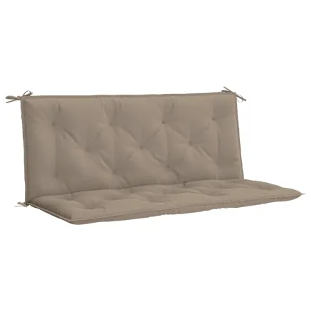 Coussin de banc de jardin taupe 120x(50+50)x7 cm tissu oxford 2