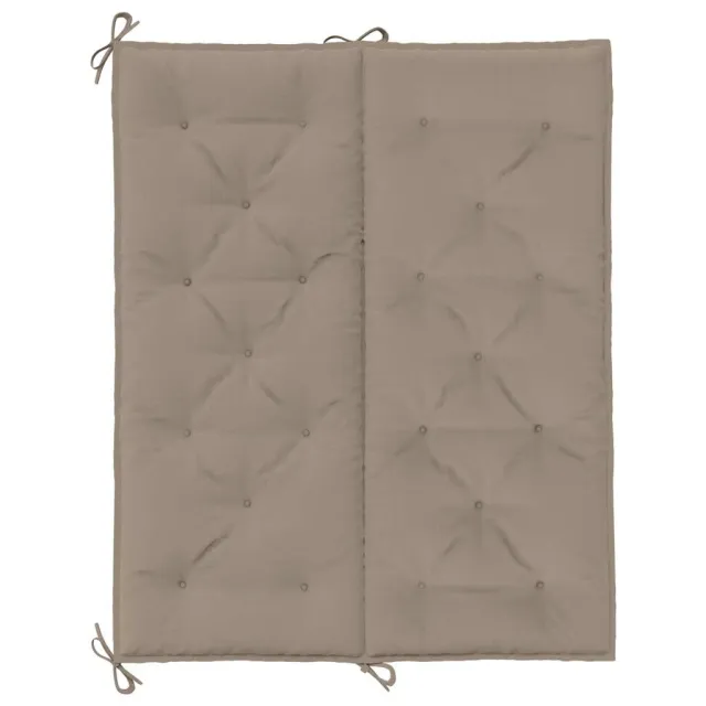 Coussin de banc de jardin taupe 120x(50+50)x7 cm tissu oxford