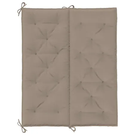 Coussin de banc de jardin taupe 120x(50+50)x7 cm tissu oxford