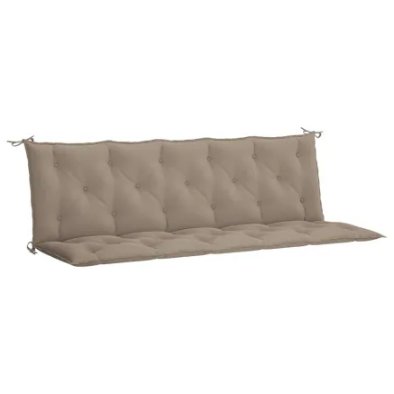 Coussin de banc de jardin taupe 180x(50+50)x7 cm tissu oxford 2