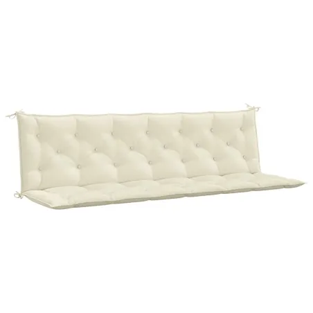 Coussin de banc de jardin blanc crème tissu oxford