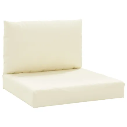 Coussins de palette lot de 2 blanc crème tissu oxford 2