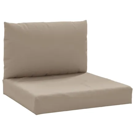 Coussins de palette lot de 2 taupe tissu oxford 2