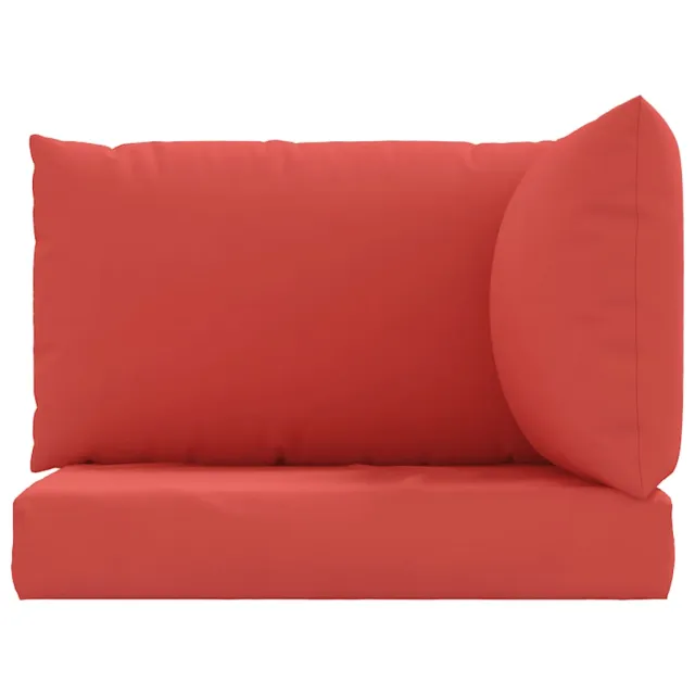 Coussins de palette lot de 3 rouge tissu oxford