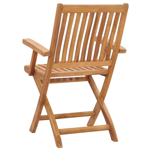 Chaises de jardin pliables lot de 2 Bois de teck massif