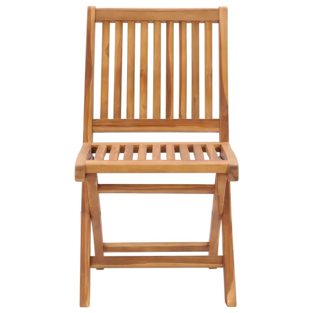Chaises de jardin pliables lot de 2 Bois de teck massif
