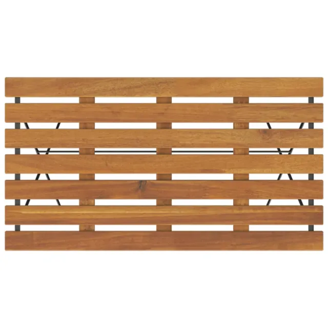 Ensemble de bistro pliable 5 pcs Bois d'acacia solide et acier