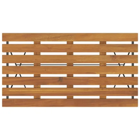 Ensemble de bistro pliable 5 pcs Bois d'acacia solide et acier