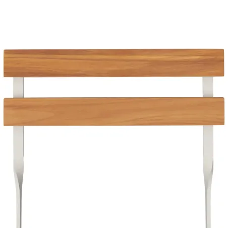 Ensemble de bistro pliable 7 pcs bois d'acacia solide et acier