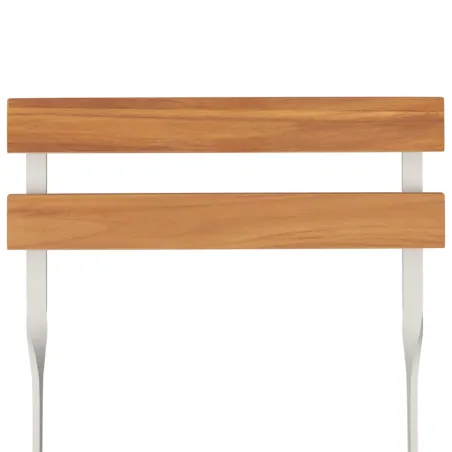 Chaises de bistrot pliantes lot de 8 Bois d'acacia solide acier