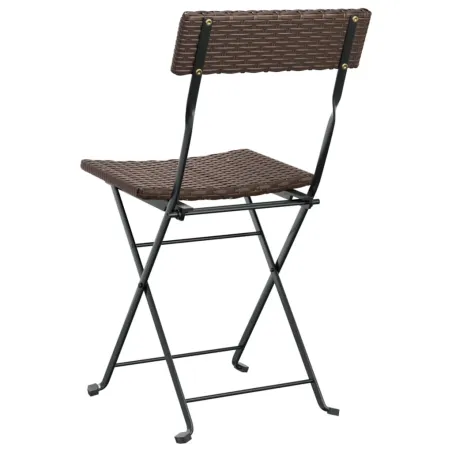 Chaises de bistrot pliantes lot de 8 Résine tressée et acier