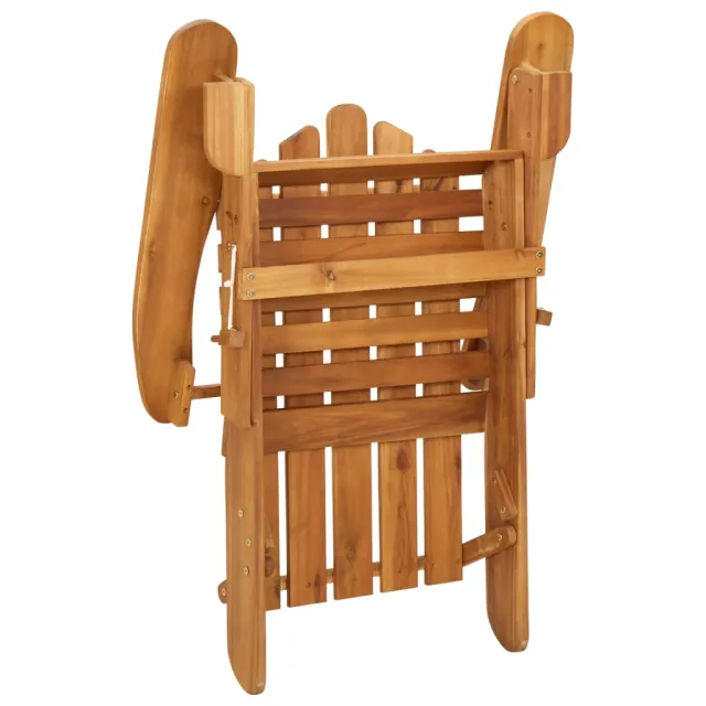 Ensemble de salon de jardin Adirondack 4 pcs bois acacia solide
