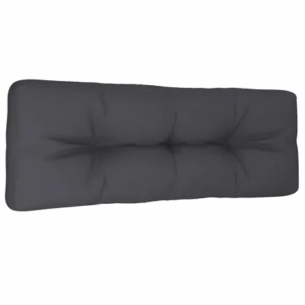 Coussin de palette anthracite 120x40x12 cm tissu 2