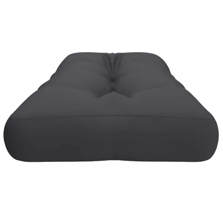 Coussin de palette anthracite 120x40x12 cm tissu