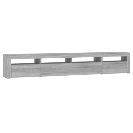 Meuble TV avec lumières LED Sonoma gris 240x35x40 cm
