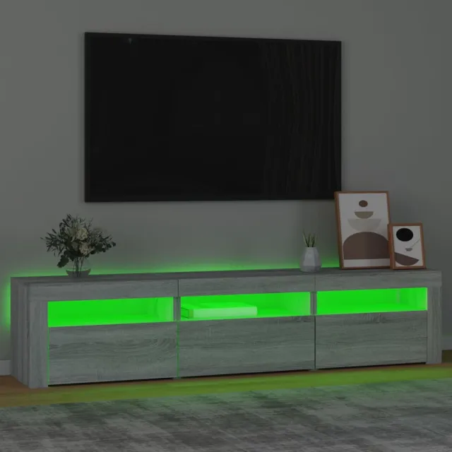 Meuble TV avec lumières LED Sonoma gris 180x35x40 cm