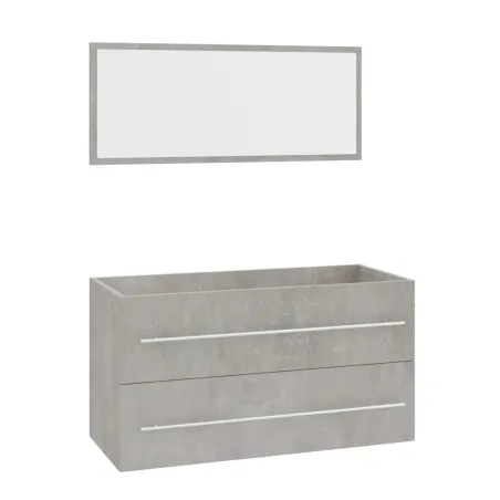 Ensemble de meubles de salle de bain 3 pcs Gris béton