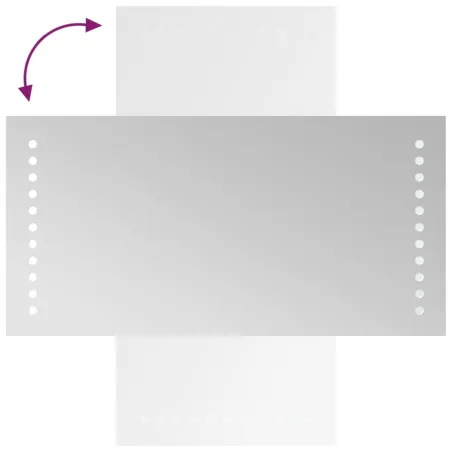 Miroir de salle de bain à LED 20x40 cm