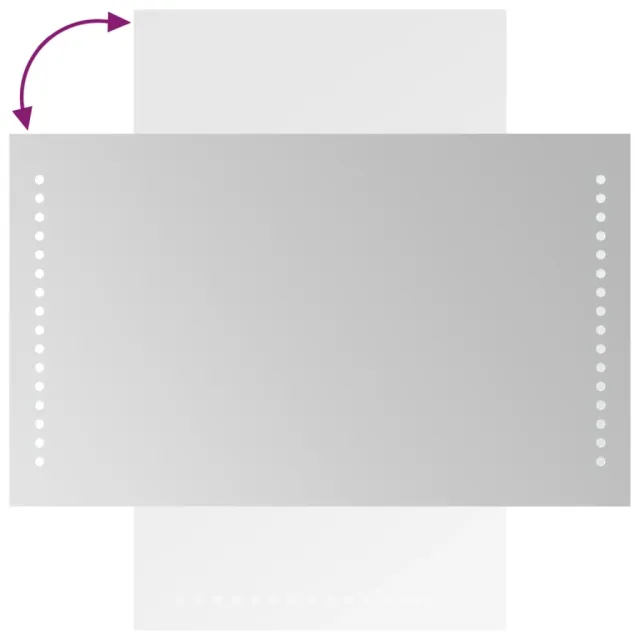 Miroir de salle de bain à LED 30x50 cm