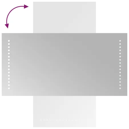 Miroir de salle de bain à LED 30x60 cm