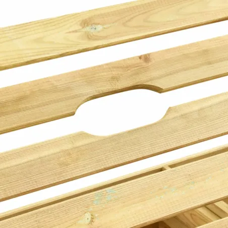 Chaise longue double Bois de pin imprégné de vert