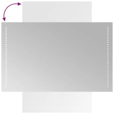 Miroir de salle de bain à LED 50x80 cm