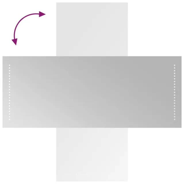 Miroir de salle de bain à LED 40x100 cm