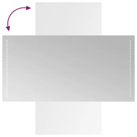 Miroir de salle de bain à LED 50x100 cm