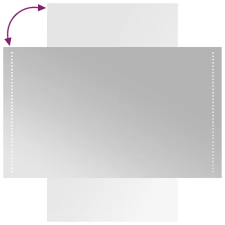 Miroir de salle de bain à LED 60x100 cm