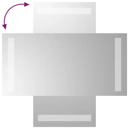 Miroir de salle de bain à LED 20x40 cm