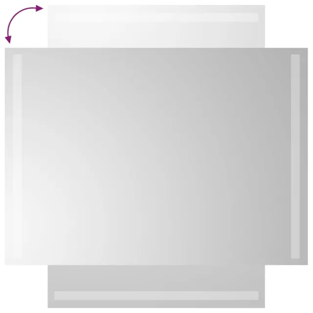 Miroir de salle de bain à LED 50x70 cm