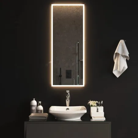 Miroir de salle de bain à LED 40x100 cm