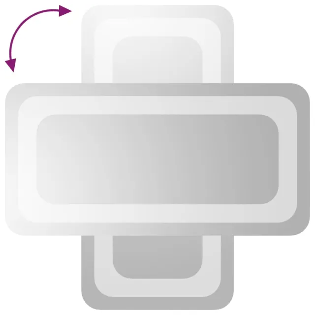 Miroir de salle de bain à LED 20x40 cm