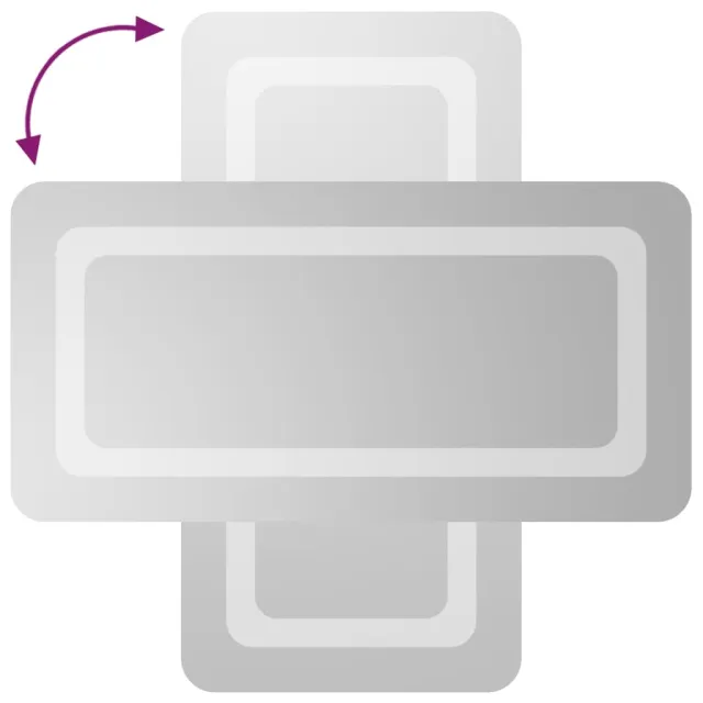 Miroir de salle de bain à LED 30x60 cm