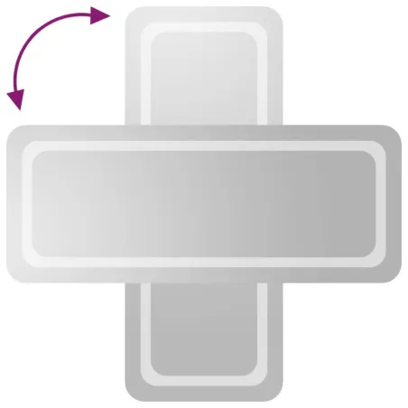 Miroir de salle de bain à LED 40x100 cm