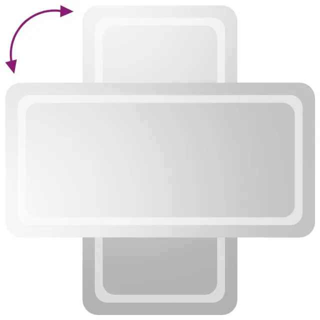 Miroir de salle de bain à LED 50x100 cm