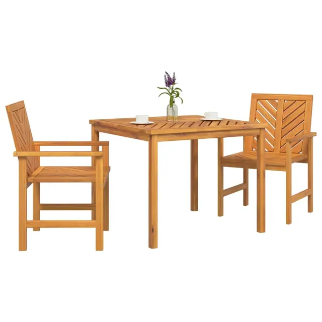 Ensemble de salle à manger pour jardin 3 pcs Marron