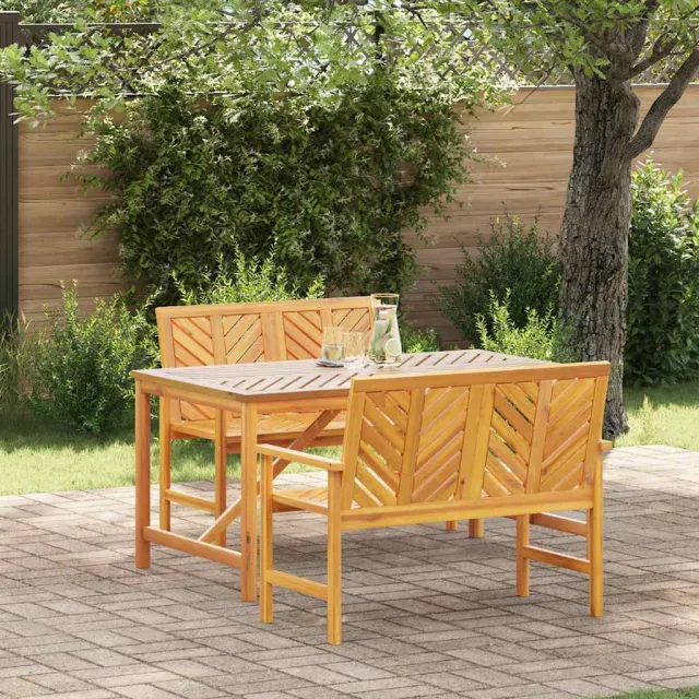 Ensemble de salle à manger pour jardin 3 pcs Marron