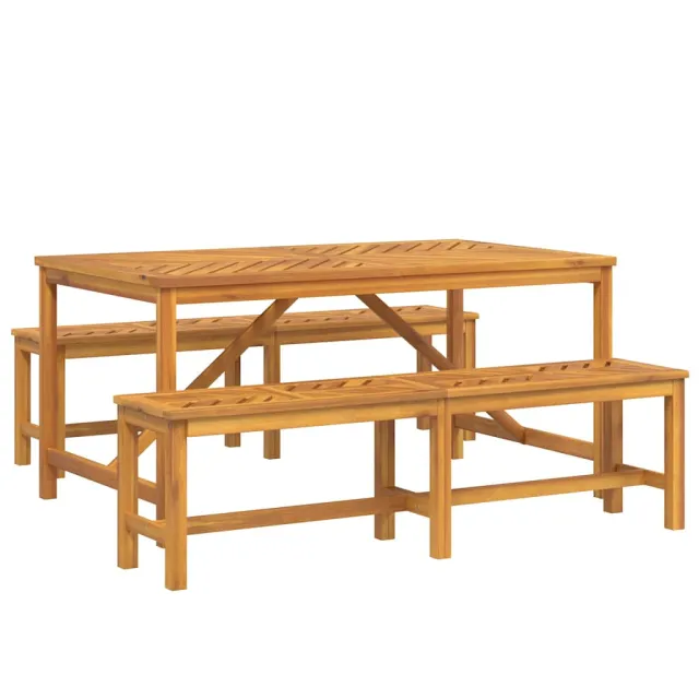 Ensemble de salle à manger pour jardin 3 pcs Marron