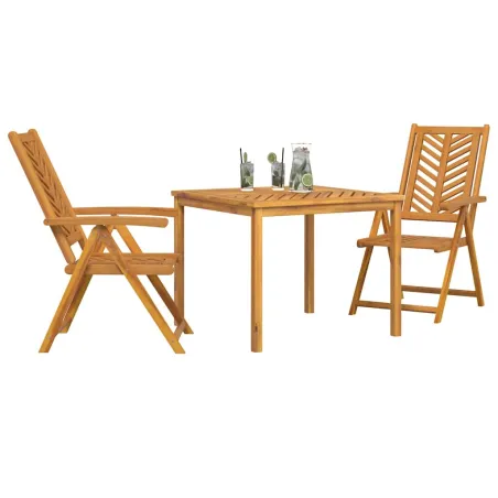 Ensemble de salle à manger pour jardin 3 pcs Marron