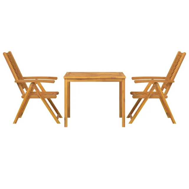 Ensemble de salle à manger pour jardin 3 pcs Marron