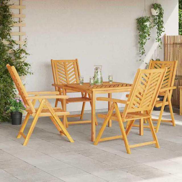 Ensemble de salle à manger pour jardin 5 pcs Marron