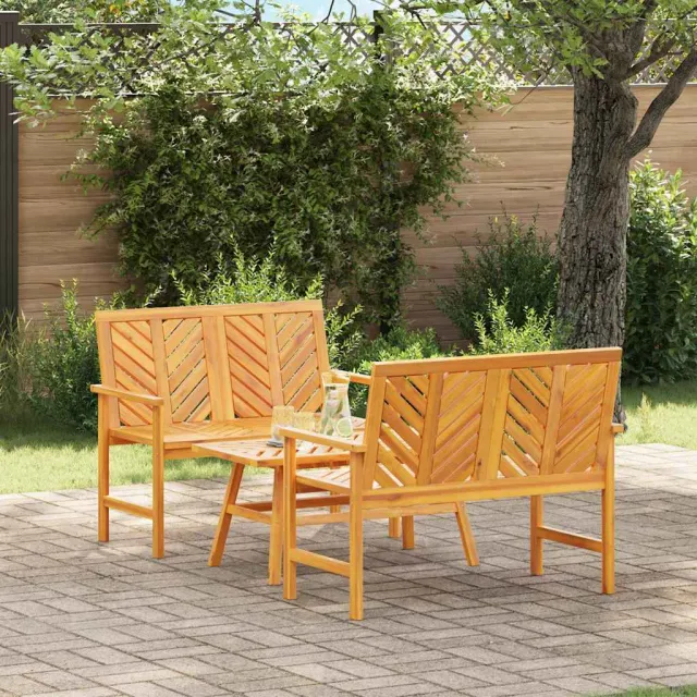 Ensemble de salon de jardin 3 pcs Marron Bois d'Acacia Massif