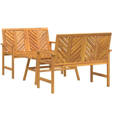 Ensemble de salon de jardin 3 pcs Marron Bois d'Acacia Massif 2