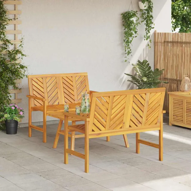 Ensemble de salon de jardin 3 pcs Marron Bois d'Acacia Massif
